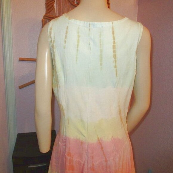 Pyramid Collection Maxi Dress Size L Gauze Sublimation Fairy Boho Coachella Y2K - Picture 9 of 12